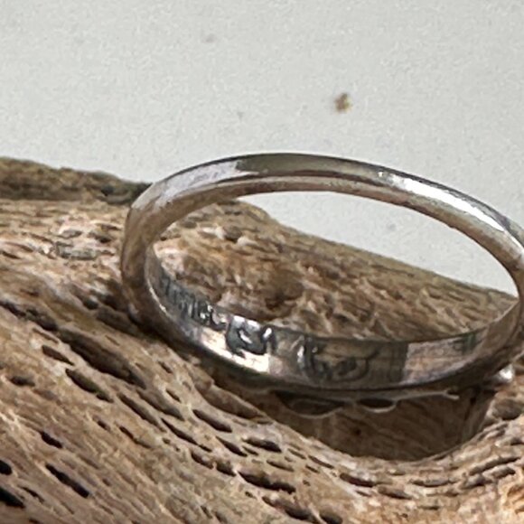 Sterling Silver Tiger Eye Cabochon Ring With Swirl Design Made In Mexico Size 6 - Picture 7 of 9